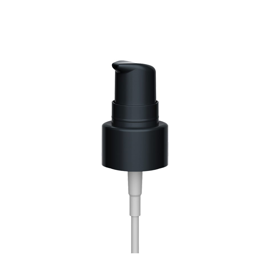 Дозатор для крема 007, размер 24/410, черный цвет, тип юбки ребристая
